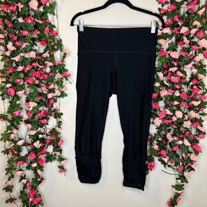 RBX Black Athletic Capri Fitness Casual Gym Womens Medium Pants Outdoor